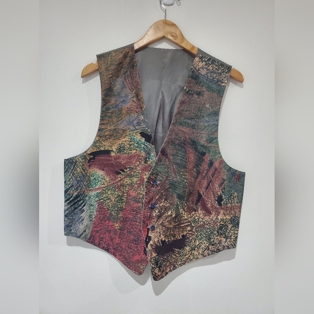 Artisan Hand-Made Vintage Quilted Vest (Reversible) Size M